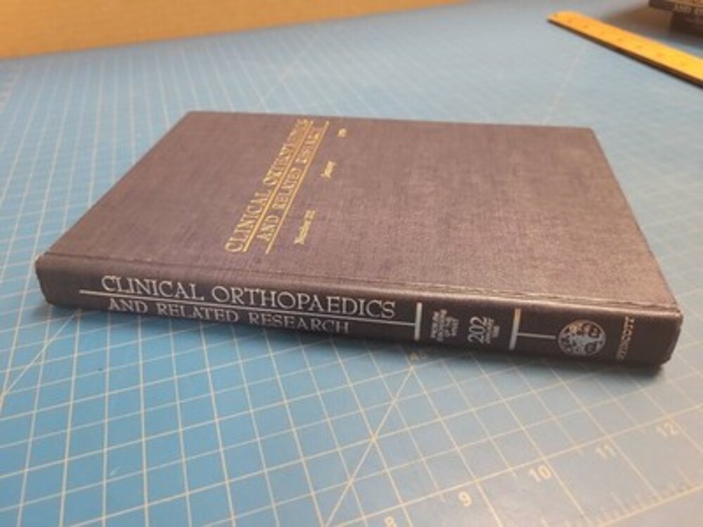 Clinical Orthopaedics Related Research Journal Number 202 January 1986 Book - Picture 3 of 7